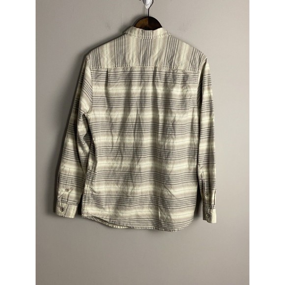 TOMMY BAHAMA RELAX Mens Beige Striped Button Up Long Sleeve Shirt Size M Island - Picture 10 of 12